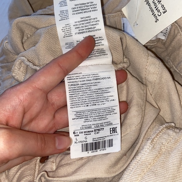 Mango | paper bag shorts raw hem with belt - Picture 7 of 8